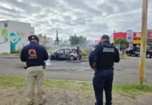 Incendio de vehículo moviliza a cuerpos de emergencia en Residencial Santa Fe